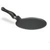 Image de Relaxdays Poêle à crêpes en fonte d'aluminium 25 cm revêtement antiadhésif entretien facile bord plat noir