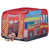 Image de Relaxdays Tente de jeu en forme de camion de pompiers pour enfants dès 3 ans intérieur/extérieur 70x110x70 cm rouge