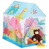 Image de Relaxdays Tente de jeu enfants Jungle tente enfants Safari animaux coloré 3 ans tissu HxlxP: 102 x 72 x 95 cm coloré