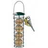 Image de Relaxdays Mangeoire pour oiseaux à accrocher borne à nourriture pour oiseaux avec toit fer 31 cm vert foncé