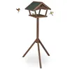Image de Relaxdays Mangeoire d’extérieur pour oiseaux support résistant aux intempéries HLP : 139 x 70 x 60 cm marron & vert