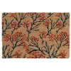 Image de Relaxdays Paillasson coco motif avec branches 40x60 cm tapis de porte antidérapant intérieur extérieur coloré