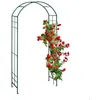 Image de Relaxdays Arche à rosiers métal portail de jardin HxLxP : 224x110x41 cm tuteur solide pour plantes grimpantes vert