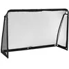 Image de Relaxdays Cage de foot pour enfants et adultes acier robuste H x L x P : 120 x 180 x 60 cm pour le jardin noire