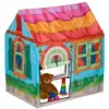 Image de Relaxdays Tente pour enfants en forme de maison de campagne H x L x P : 103 x 96 x 75 cm multicolore