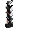 Image de Relaxdays Petite bibliothèque prenant la forme dun arbre 9 branches H x L x P : 146 x 38 x 22 cm noire