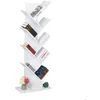 Image de Relaxdays Petite bibliothèque prenant la forme dun arbre 9 branches H x L x P : 128 x 51 x 25 cm blanche
