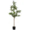 Image de Relaxdays Olivier artificiel arbre décoratif détails réalistes H x D : 150 x 65 cm vert et marron