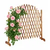 Image de Relaxdays Treillis jardin en bois extensible 200 cm Clôture grillage pliable Plante grimpante Brise-vue balcon flambe