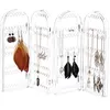 Image de Relaxdays Porte Bijoux Acrylique Présentoir Joaillerie Pliable Boucles d’oreille Colliers 28x42x2 cm Limpide