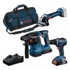 Image de Combo-kit 3 outils 18V : GSR 18V-55 + GWS 18V-7 + GBH 18V-22 + 2 batteries 40 Ah (PC) + GAL 18V-40 (C)