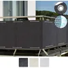 Image de Sol Royal Brise Vue Balcon 500x90cm Anthracite HDPE   Protection Balcon Opaque UV Résistant à leau & aux Intempéries  SolVision