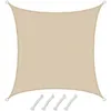 Image de AMANKA Voile dombrage en PE-HD toile carrée de jardin 3x3m pour faire ombre couverture respirant perméable Crème