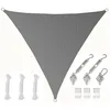 Image de 2x2x2 Voile dOmbrage Triangulaire Respirante - Toile de Jardin UV avec Fixation