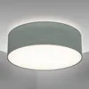 Image de Plafonnier - B.K.LICHT - Modèle rond Ø30cm - Textile gris - Douille E27 - 40W max