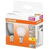 Image de OSRAM - Boite de 2 LED sphér. verre dépolie 4W E14 470lm 2700K chaud
