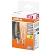 Image de OSRAM - Boite de 2 LED flamme verre clair 4W E14 470lm 2700K chaud