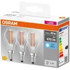 Image de OSRAM Boite de 3 Ampoules LED clair sphérique E14 4W - Blanc froid