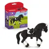 Image de Figurine Etalon Frison concours équestre Cheval détaillé SCHLEICH 42457 Horse club