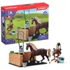 Image de Box de lavage pour chevaux Emily et Luna coffret schleich avec 19 éléments inclus dont 1 cheval schleich coffret figurines écurie