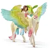 Image de Coffret Magique Pièces avec Fée Surah et son Pégase à Paillettes - Figurine schleich Licorne et Fée avec Bras Mobiles et