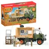 Image de Gros camion de sauvetage d’animaux coffret de jeu de 45 pièces avec 2 figurines danimaux 1 figurine de ranger articulée et des
