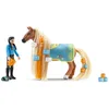 Image de Coffret de Beauté de 18 Pièces Pour Figurines Chevaux avec le Cavalier Kim - Cadeau pour Garçons et Filles à Partir de 5 ans -