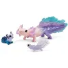 Image de Figurine Animaux Marins - Coffret avec Salamandre Axolotl - Assortiment de 3 Jouets Schleich avec Maman et Bébé Axolotl - À offrir