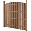Image de [neu.holz] Clôture en Plein Cintre Brise Vue Brise Vent Bois Composite WPC Brun 185 x 193 cm