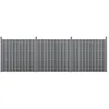 Image de [neu.holz] Kit de 3 Clôtures Barrière Brise Vue Brise Vent Bois Composite (WPC) Gris 185 x 562 cm
