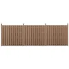 Image de [neu.holz] Kit de 3 Clôtures Barrière Brise Vue Brise Vent Bois Composite (WPC) Brun 185 x 562 cm