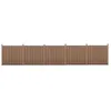 Image de [neu.holz] Kit de 5 Clôtures Barrière Brise Vue Brise Vent Bois Composite (WPC) Brun 185 x 932 cm