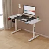 Image de Bureau électrique Pomona à hauteur réglable 110 x 60 x 72 - 117 cm blanc