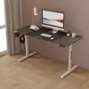 Image de Bureau électrique Hayward à hauteur réglable 140 x 60 x 72 - 117 cm effet bois foncé