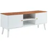 Image de Meuble TV Reyljand 120 x 35 x 50 cm blanc effet teck