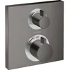 Image de Façade encastrée - HANSGROHE - 15714340 - Noir chromé brossé - 2 sorties - Robinet darrêt/inverseur