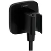 Image de Support pommeau de douche avec raccordement HANSGROHE Fixfit Q noir mat
