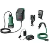 Image de Pompe submersible Bosch - GardenPump 18V-2000 (avec fixation murale et de réservoir et tuyau darrosage de 25 m)