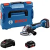 Image de Meuleuse dangle sans fil Bosch Professional GWS 18V-10 P 06019J4101 125 mm + 2 batteries + chargeur + mallette 18 V