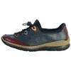 Image de Basket Cuir Rieker Eagle - Femme - Rouge - Zip/Lacets - Confort exceptionnel