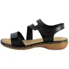 Image de Sandales Femme - RIEKER - Cristallino - Cuir - Confort exceptionnel - Fermeture à scratch