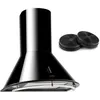 Image de Hotte aspirante murale décorative Klarstein Lumio Neo 60cm - évacuation 610 m³-h - classe A - inox noir