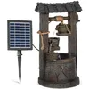 Image de Fontaine de jardin - Blumfeldt - Fontaine solaire - pour jardin ou terrasse - 4 niveaux - Débit 200 L/h - Fontaine Cascade - Brun