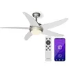 Image de Klarstein Ventilateur de plafond 2 en 1 132 cm luminaire 55 W télécommande contrôle par application 2 sens de marche