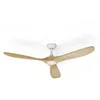 Image de Klarstein Ventilateur de plafond Smart Pales de rotor en bois massif 152 cm Télécommande + contrôle par app Marron