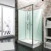 Image de Cabine de douche intégrale 120x80 cm cabine de douche complète rectangulaire porte coulissante ouverture vers la gauche Schulte