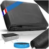 Image de Couverture de piscine - TECTAKE - Bâche de piscine rectangulaire en polyéthylène avec film solaire auto-flottant 400 x 600 cm - Noir