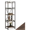 Image de Bibliothèque - TECTAKE - Étagère sur 5 niveaux MANCHESTER au style industriel en bois et acier 475 x 345 x 1515 cm - Bois foncé