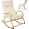 Image de Fauteuil à bascule - TECTAKE - Fauteuil à bascule ROCA en bois de bouleau rembourrage confortable 65 x 94 x 100 cm - Beige