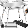 Image de Table de camping - TECTAKE - Table TINA pliable en aluminium réglable sac transport inclus 90 x 52 x 47-70 cm - Argent